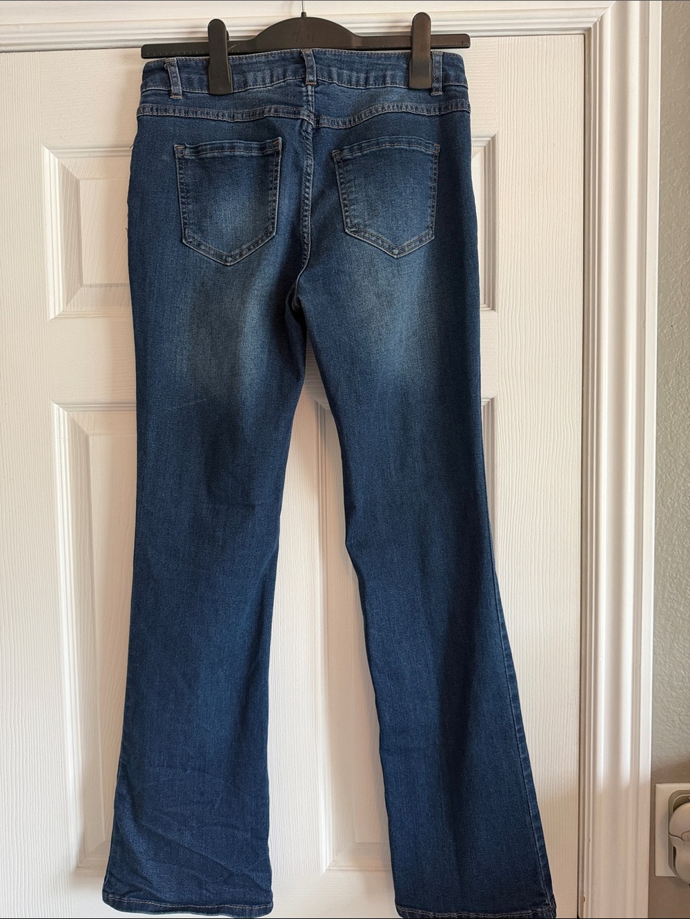 d. Jeans Dark Blue Flared Jeans, size 10, stretchy mid-rise